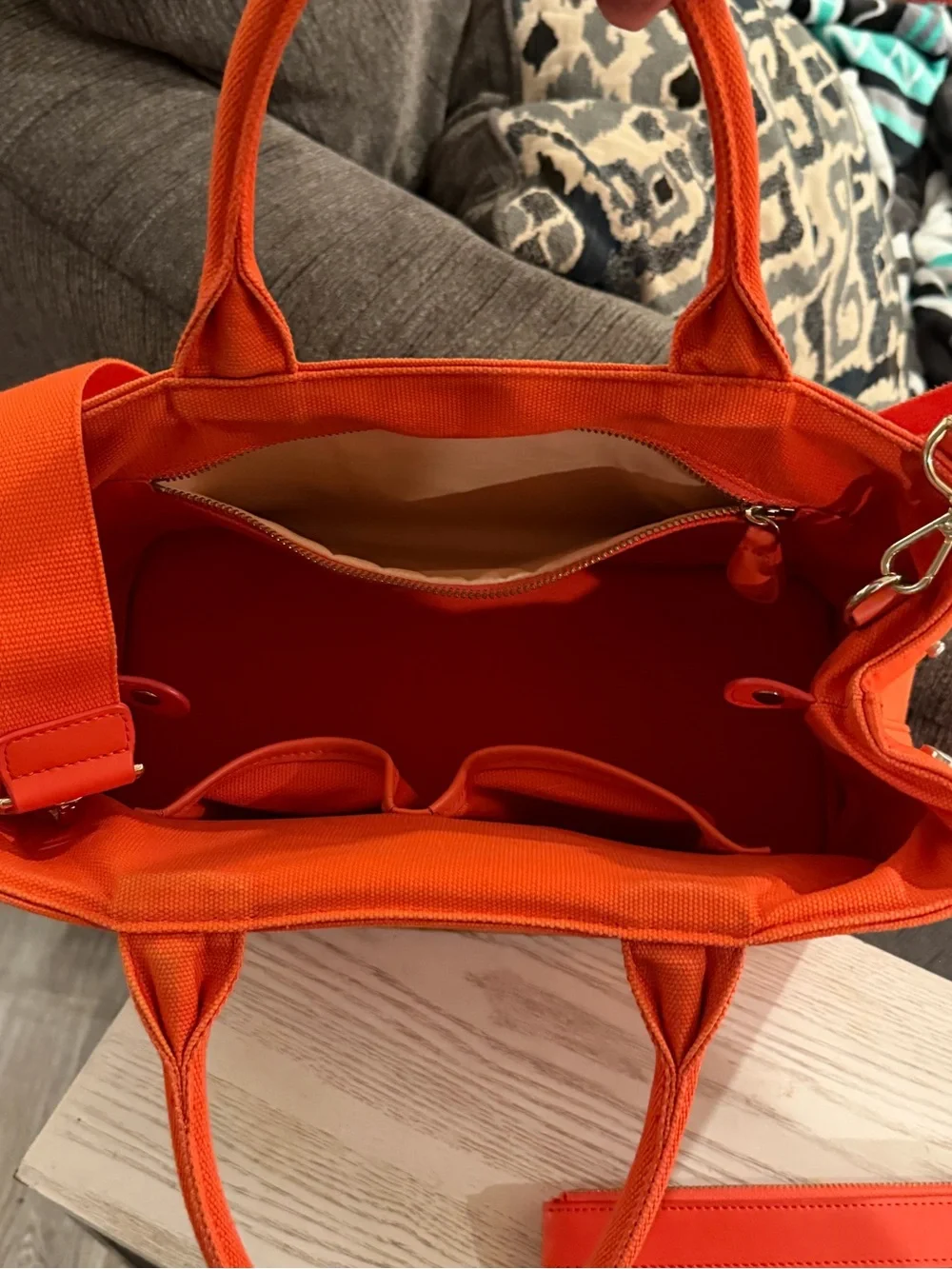 Authentic Anteprima Orange Tote Bag with Detachable Strap